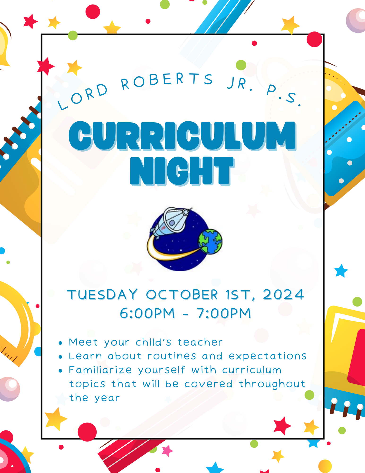 Lord Roberts JPS Curriculum Night